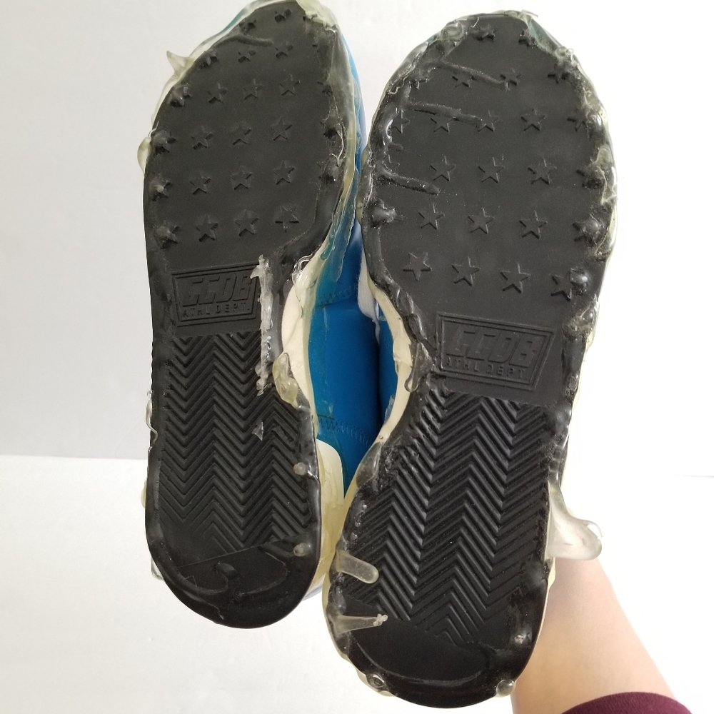 Golden Goose Running Blue Azure Lace Up Leather Sneakers Size 39 - Picture 11 of 13